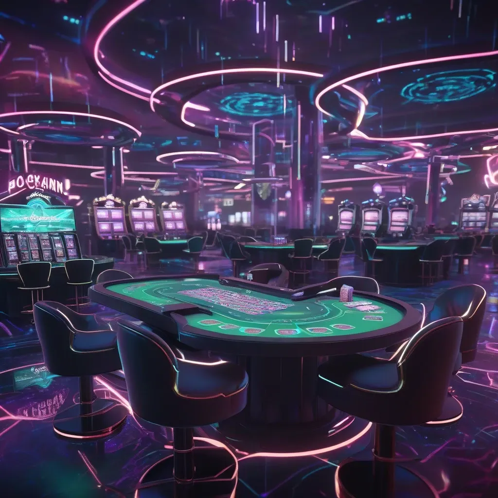 Futuristic Casino Lobby